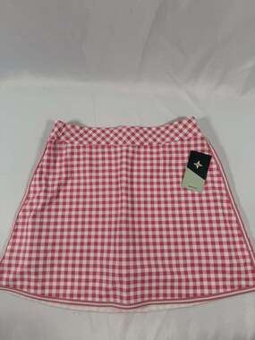 Tuckernuck Karrie Golf Skort in Pink Gingham Size Medium